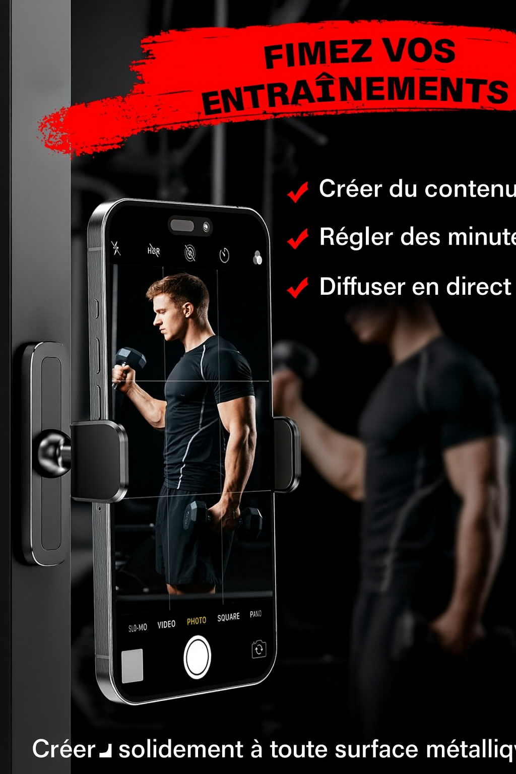 SUPPORT MAGNÉTIQUE POUR TÉLÉPHONE